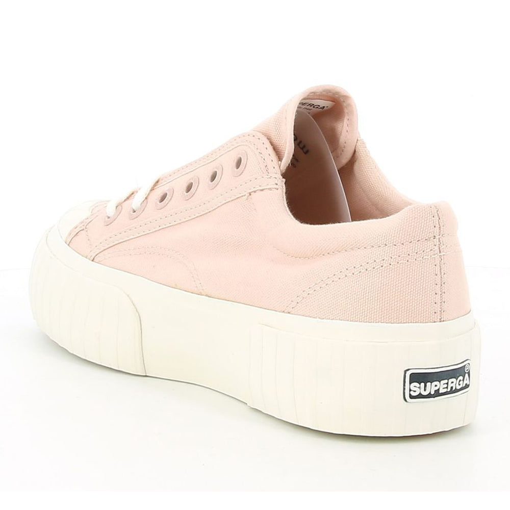 Ballerina Superga Stripe Platform Donna - Rosa