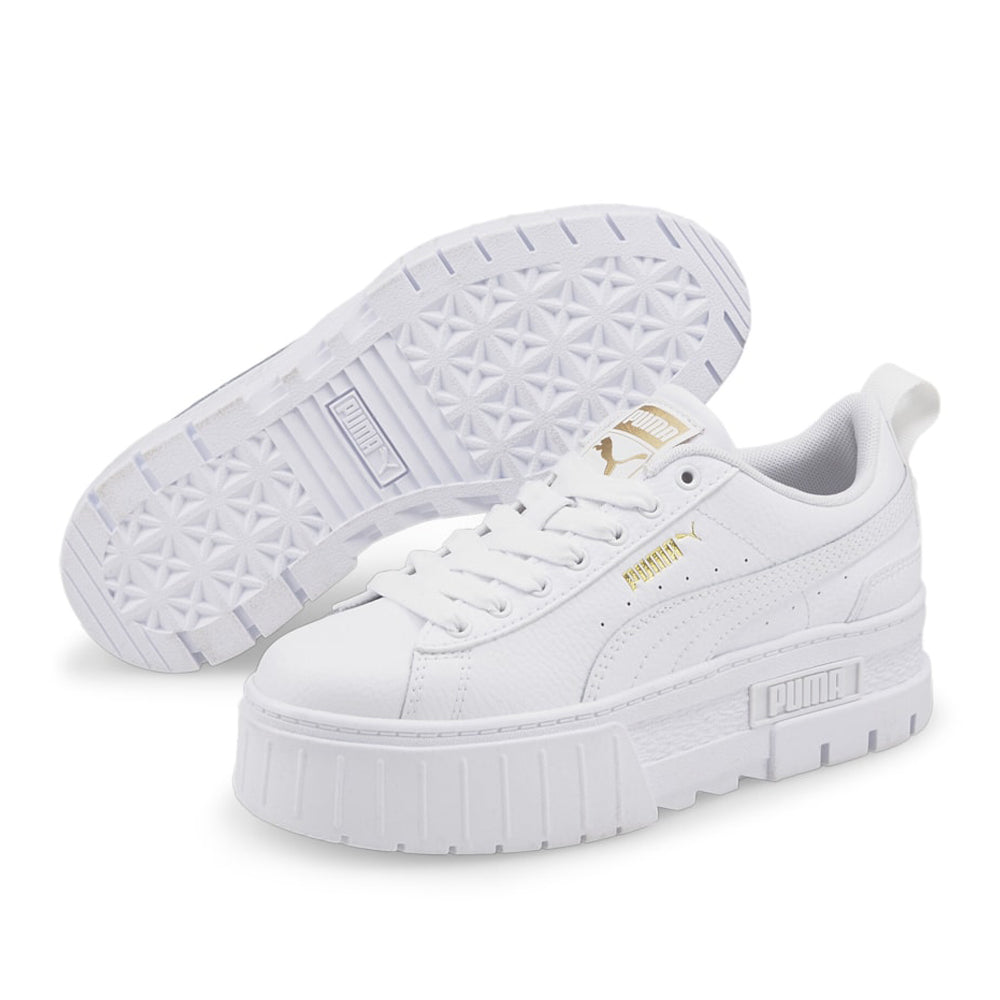 Sneakers Puma Mayze Lth jr Ragazza - Bianco