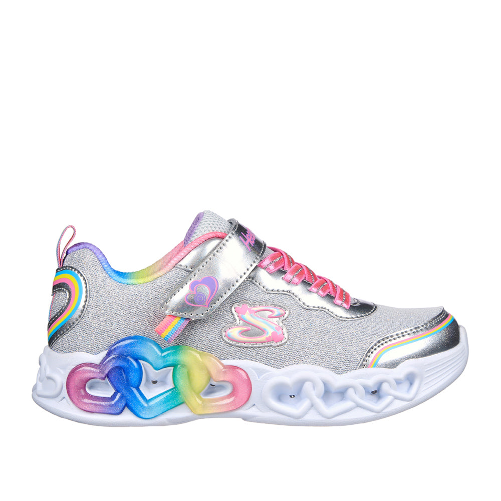 Sneakers Skechers Infinite Heart Light Bambina - Argento