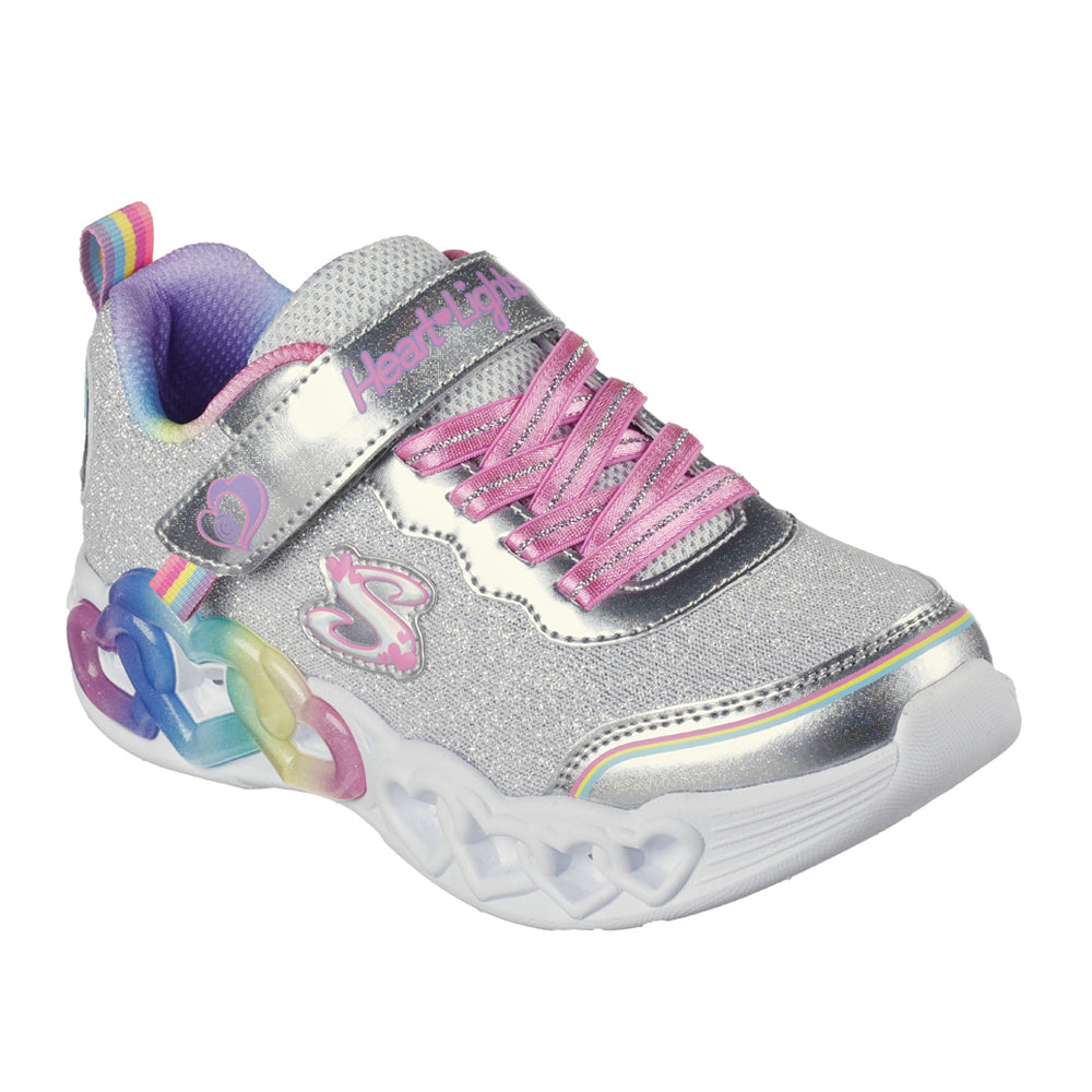 Sneakers Skechers Infinite Heart Light Bambina - Argento