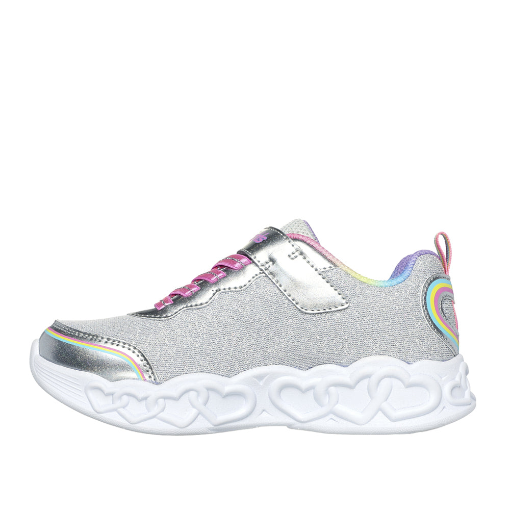 Sneakers Skechers Infinite Heart Light Bambina - Argento